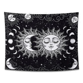 Sun and Moon Night Clouds Tapestry